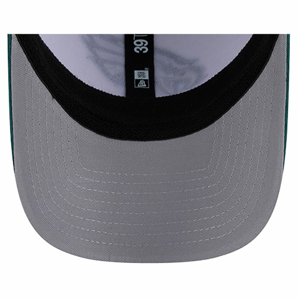 Philadelphia Eagles New Era Dashmark Rays 39THIRTY Flex Hat - White/Midnight Green sale