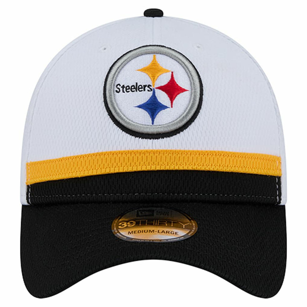 Pittsburgh Steelers New Era Dashmark Rays 39THIRTY Flex Hat - White/Black for sale