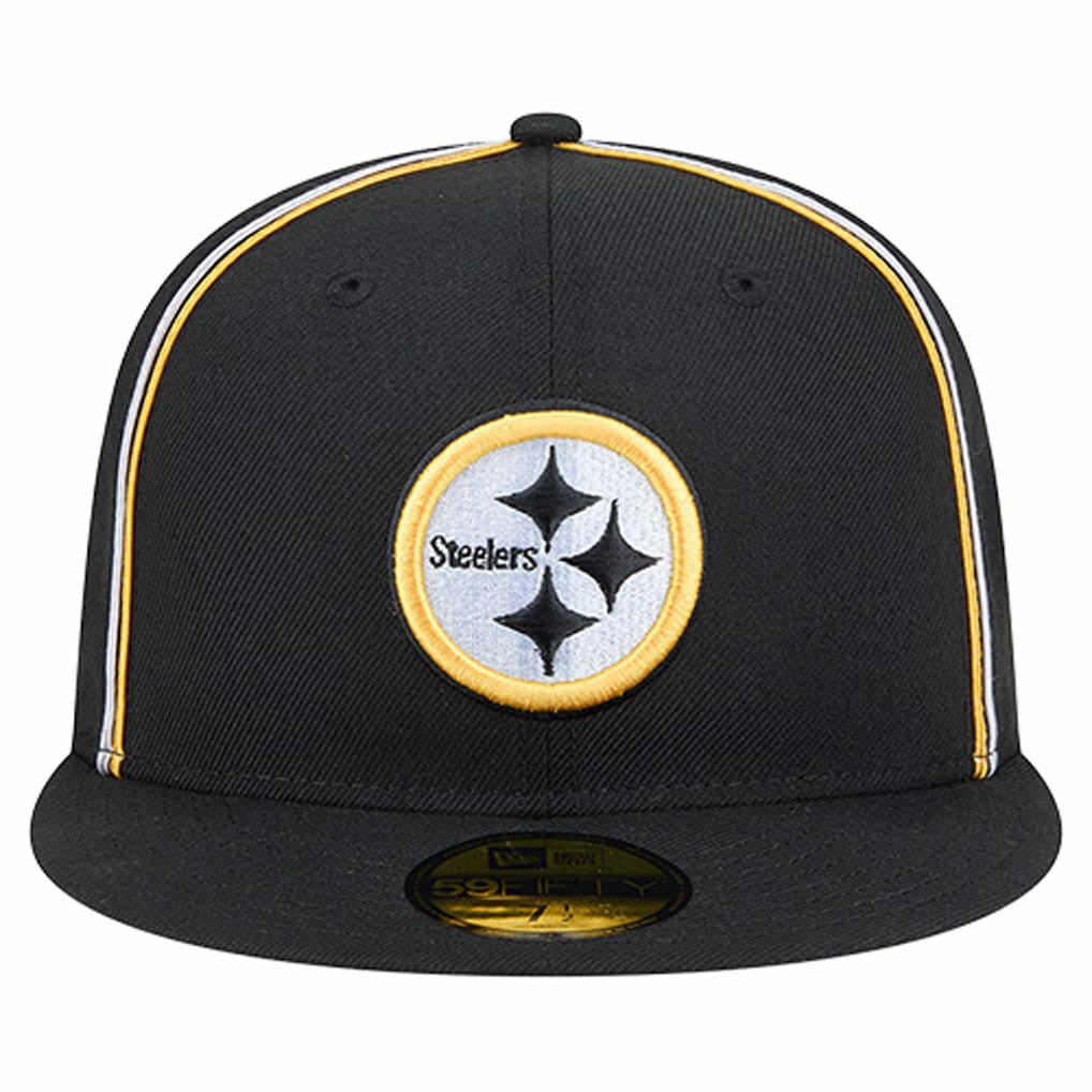 Pittsburgh Steelers New Era Soutache 59FIFTY Fitted Hat - Black discount