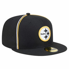 Pittsburgh Steelers New Era Soutache 59FIFTY Fitted Hat - Black discount