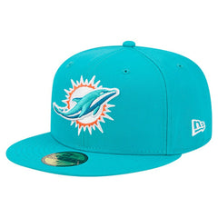 Miami Dolphins New Era Group Chat 59FIFTY Fitted Hat - Aqua sale