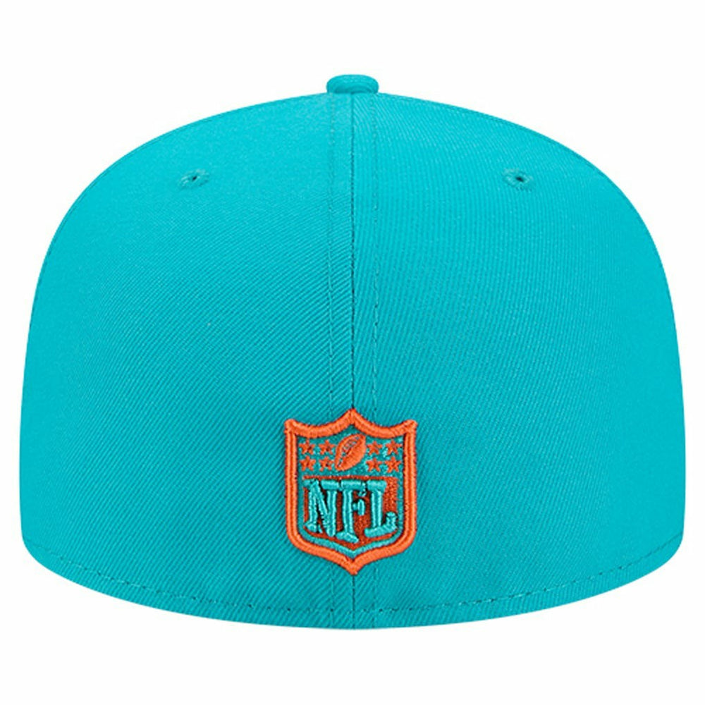 Miami Dolphins New Era Group Chat 59FIFTY Fitted Hat - Aqua sale