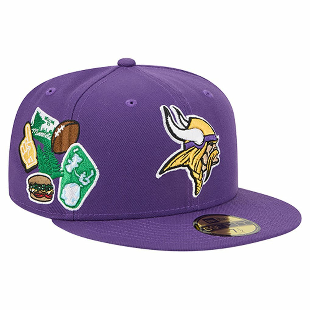 Minnesota Vikings New Era Group Chat 59FIFTY Fitted Hat - Purple online