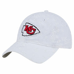 Kansas City Chiefs New Era Women's Floral 9TWENTY Adjustable Hat - White for sale