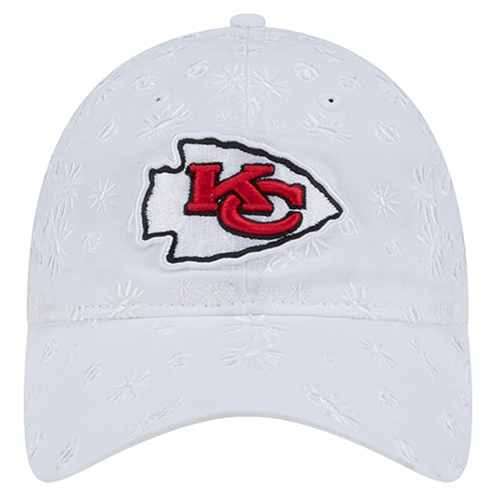 Kansas City Chiefs New Era Women's Floral 9TWENTY Adjustable Hat - White for sale