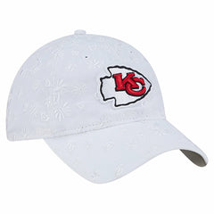 Kansas City Chiefs New Era Women's Floral 9TWENTY Adjustable Hat - White for sale