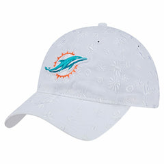 Miami Dolphins New Era Women's Floral 9TWENTY Adjustable Hat - White outlet