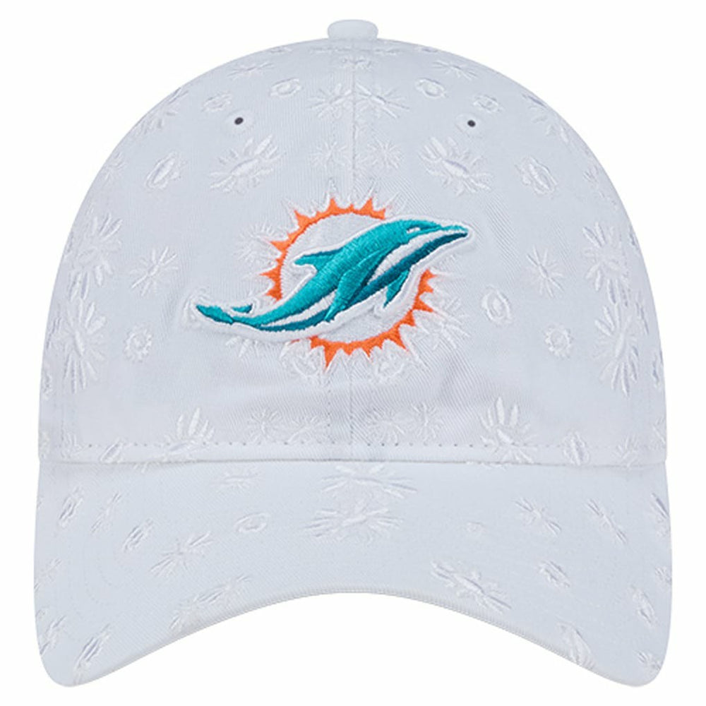 Miami Dolphins New Era Women's Floral 9TWENTY Adjustable Hat - White outlet
