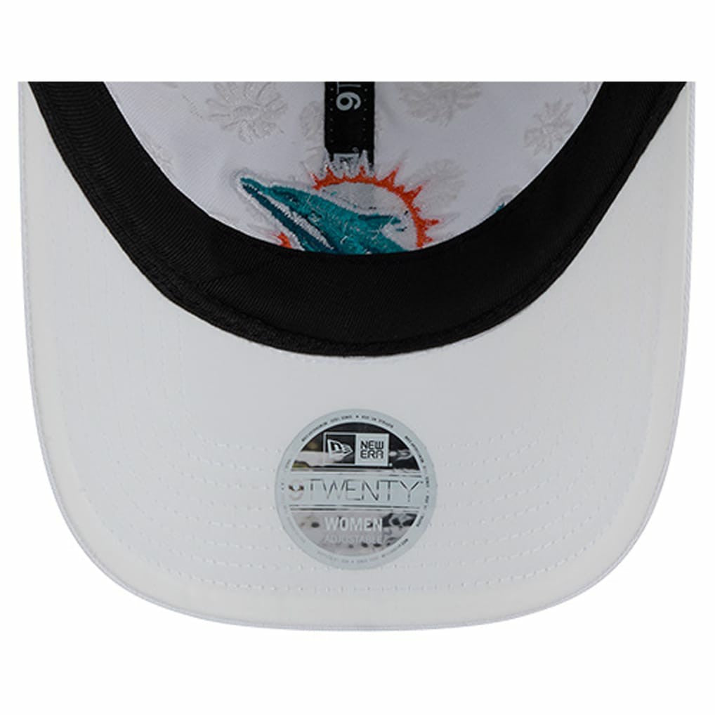 Miami Dolphins New Era Women's Floral 9TWENTY Adjustable Hat - White outlet