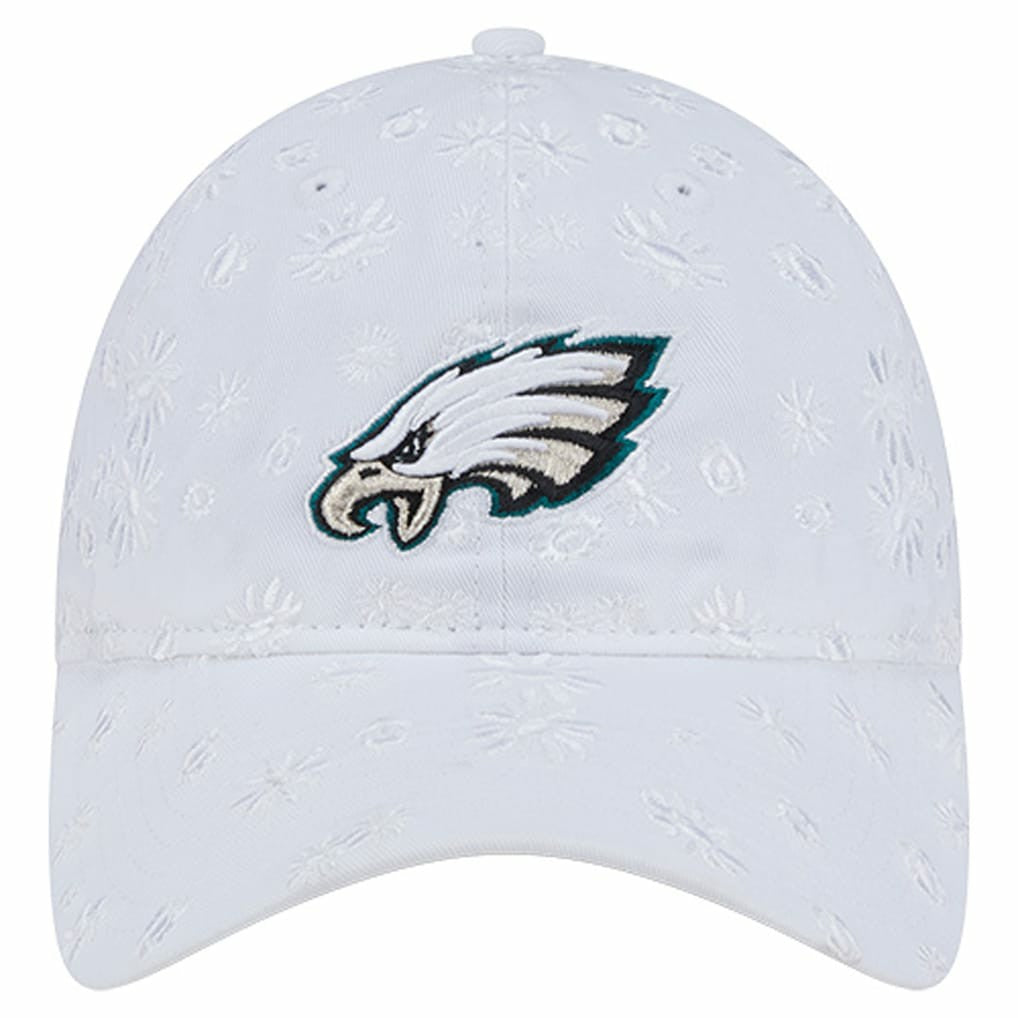 Philadelphia Eagles New Era Women's Floral 9TWENTY Adjustable Hat - White discount