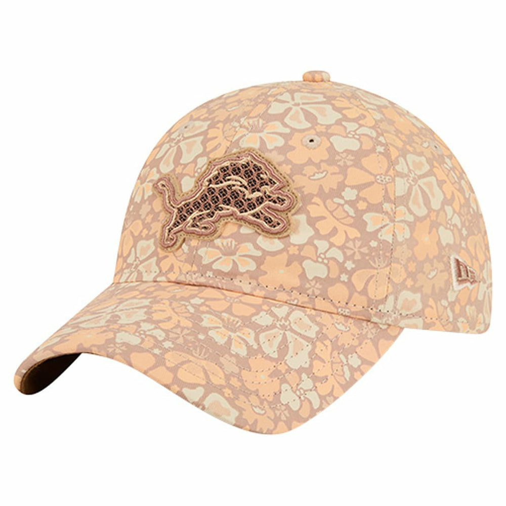Detroit Lions New Era Women's Floral 9TWENTY Adjustable Hat - Tan for sale