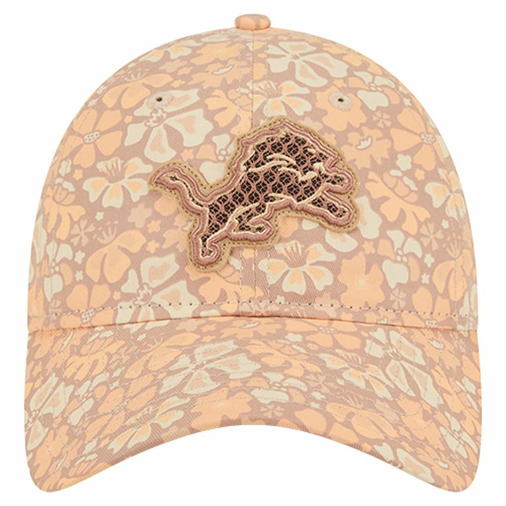 Detroit Lions New Era Women's Floral 9TWENTY Adjustable Hat - Tan for sale