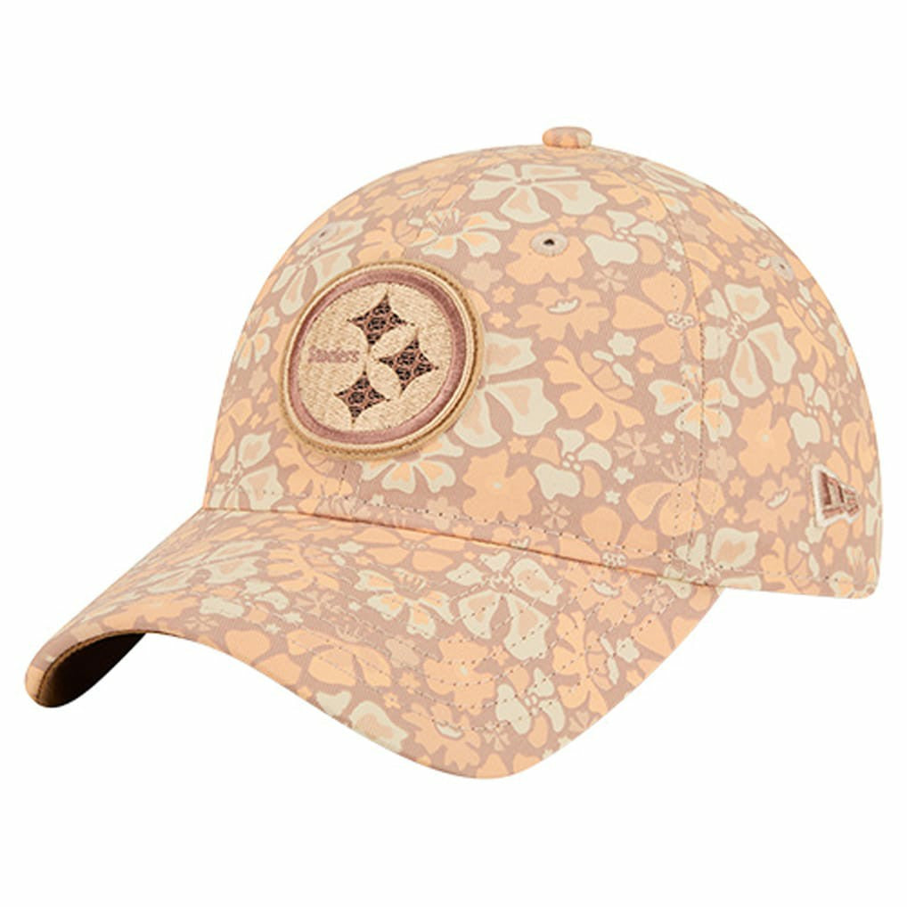 Pittsburgh Steelers New Era Women's Floral 9TWENTY Adjustable Hat - Tan online