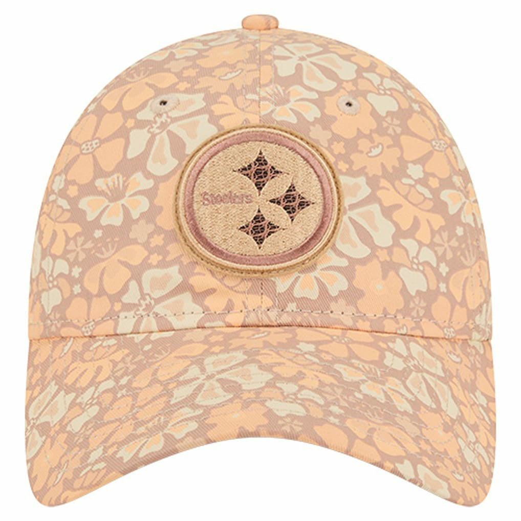 Pittsburgh Steelers New Era Women's Floral 9TWENTY Adjustable Hat - Tan online
