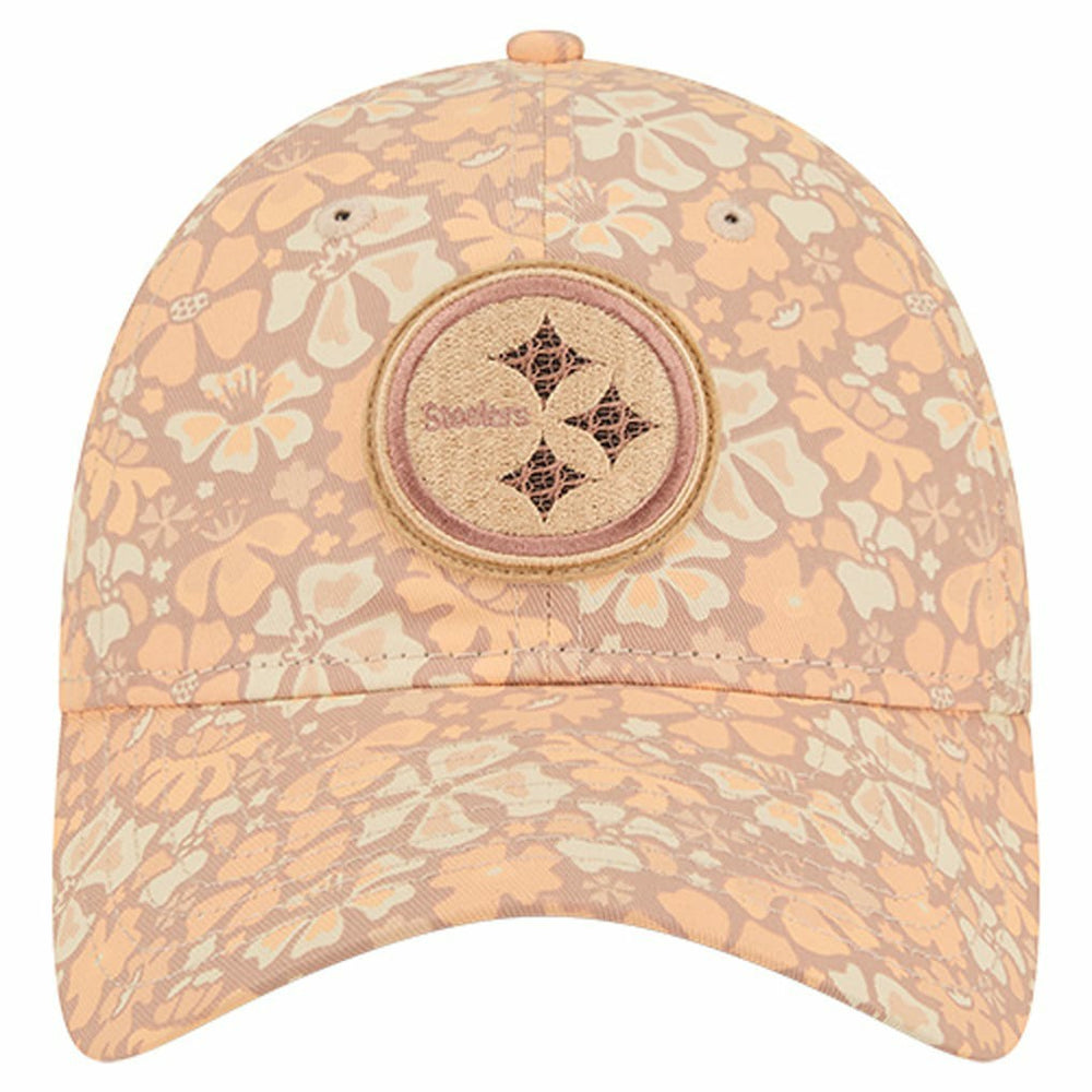 Pittsburgh Steelers New Era Women's Floral 9TWENTY Adjustable Hat - Tan online