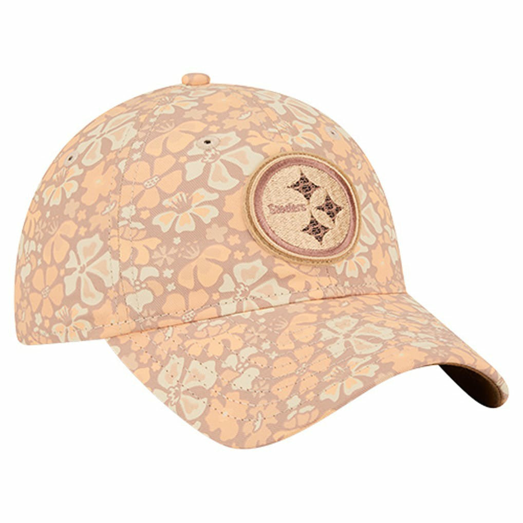 Pittsburgh Steelers New Era Women's Floral 9TWENTY Adjustable Hat - Tan online