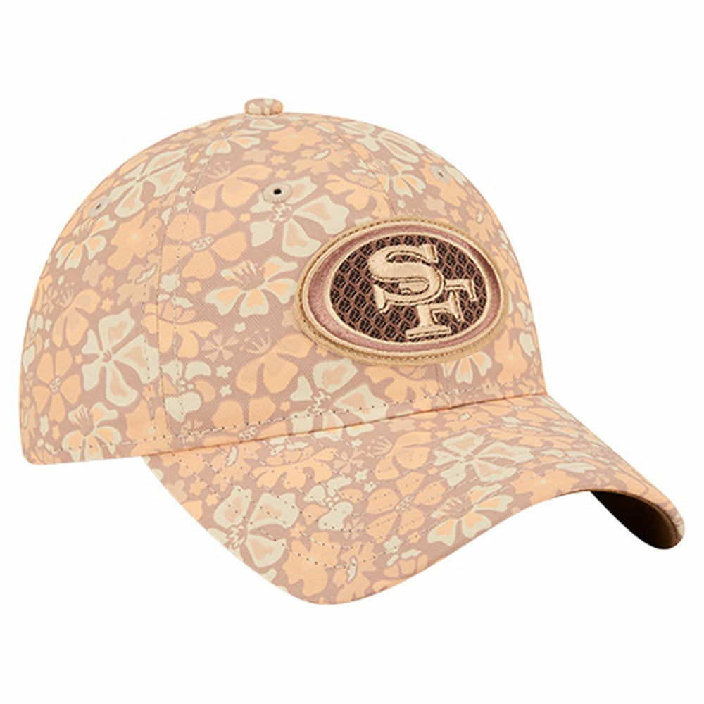 San Francisco 49ers New Era Women's Floral 9TWENTY Adjustable Hat - Tan for sale