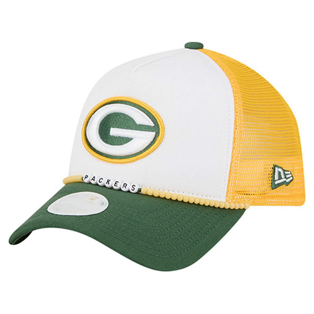 Green Bay Packers New Era Women's Friendship Bracelet 9FORTY Adjustable Hat - White/Green for sale