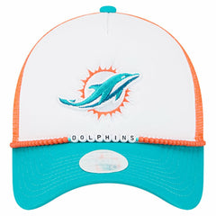 Miami Dolphins New Era Women's Friendship Bracelet 9FORTY Adjustable Hat - White/Aqua sale