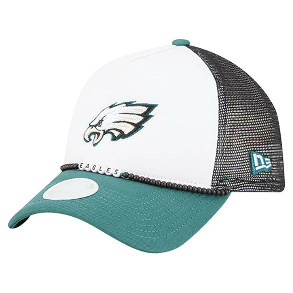Philadelphia Eagles New Era Women's Friendship Bracelet 9FORTY Adjustable Hat - White/Midnight Green discount