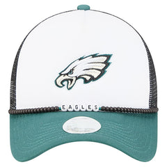 Philadelphia Eagles New Era Women's Friendship Bracelet 9FORTY Adjustable Hat - White/Midnight Green discount
