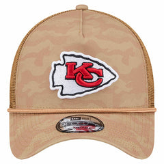 Kansas City Chiefs New Era Wheat Camo 9FORTY Adjustable Hat - Tan sale