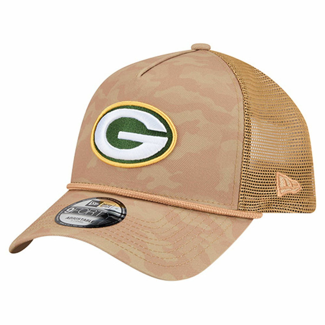 Green Bay Packers New Era Wheat Camo 9FORTY Adjustable Hat - Tan on sale
