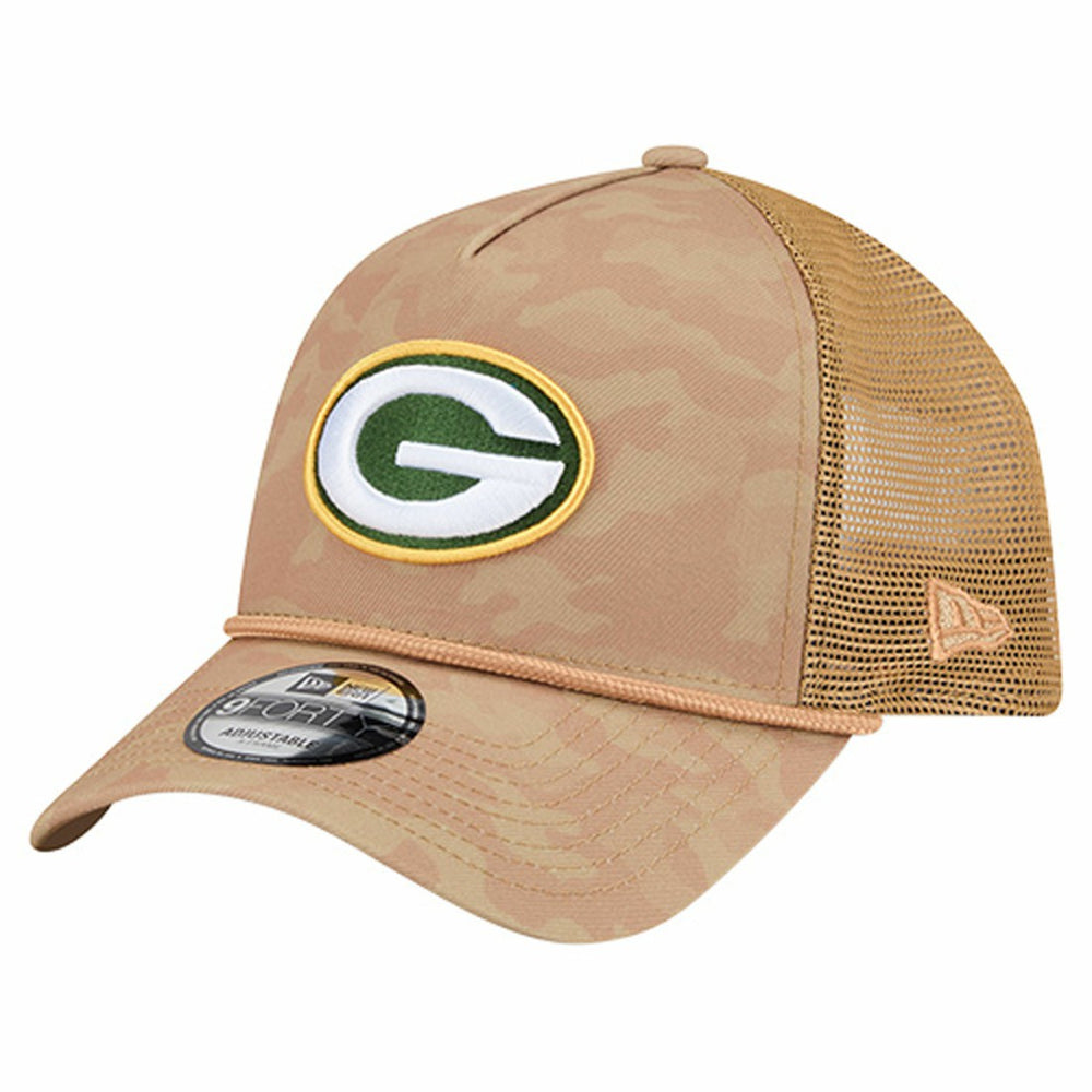 Green Bay Packers New Era Wheat Camo 9FORTY Adjustable Hat - Tan on sale