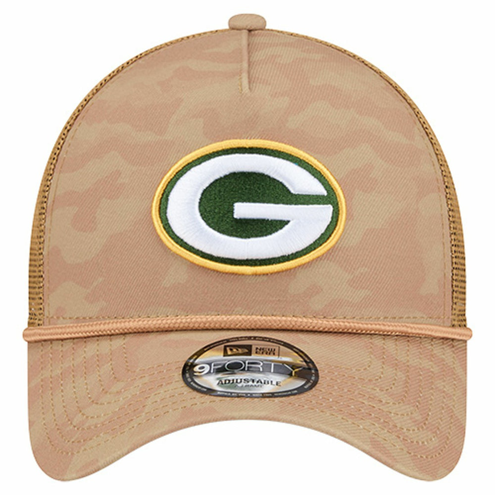 Green Bay Packers New Era Wheat Camo 9FORTY Adjustable Hat - Tan on sale