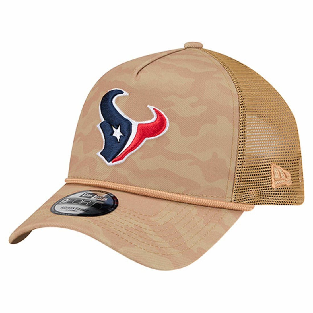 Houston Texans New Era Wheat Camo 9FORTY Adjustable Hat - Tan for sale