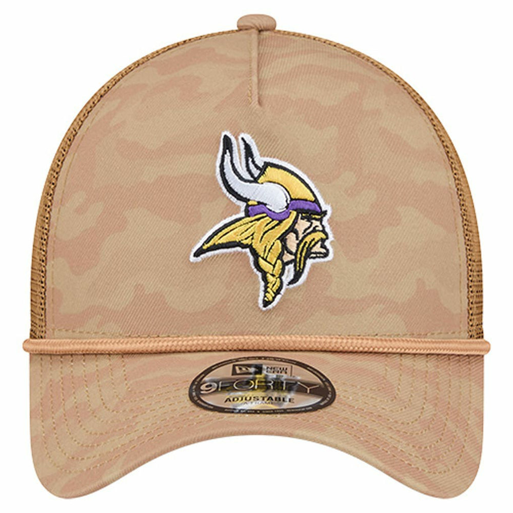 Minnesota Vikings New Era Wheat Camo 9FORTY Adjustable Hat - Tan for sale
