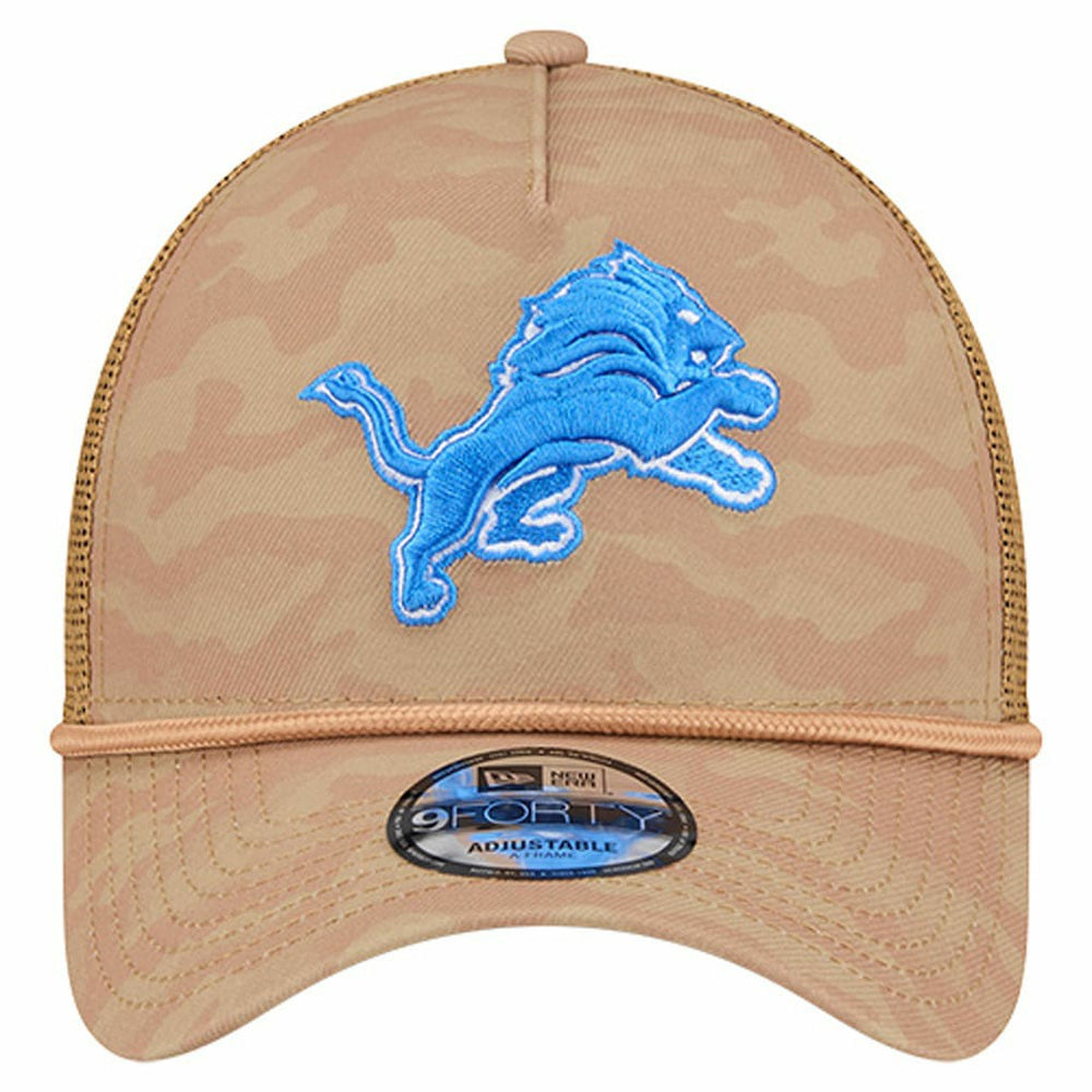 Detroit Lions New Era Wheat Camo 9FORTY Adjustable Hat - Tan on sale