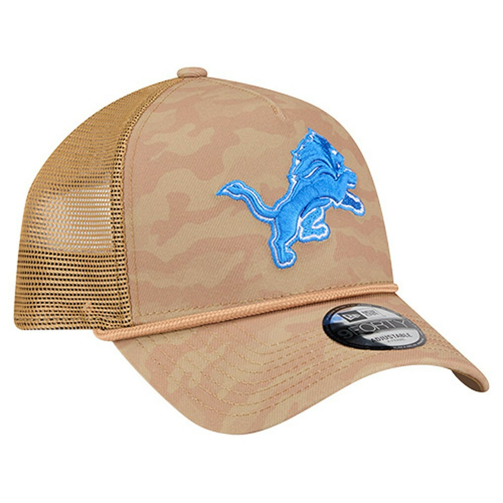 Detroit Lions New Era Wheat Camo 9FORTY Adjustable Hat - Tan on sale