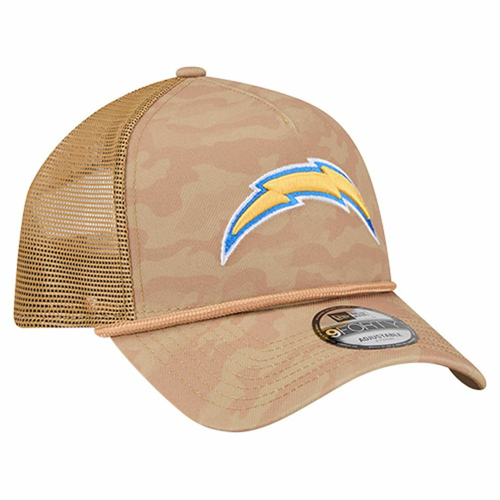 Los Angeles Chargers New Era Wheat Camo 9FORTY Adjustable Hat - Tan for sale