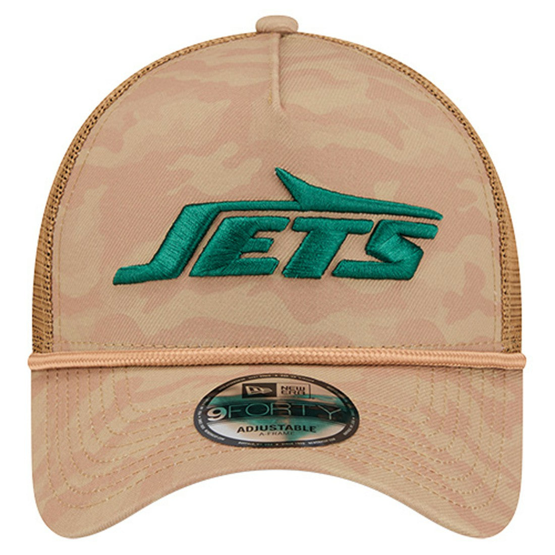 New York Jets New Era Wheat Camo 9FORTY Adjustable Hat - Tan on sale
