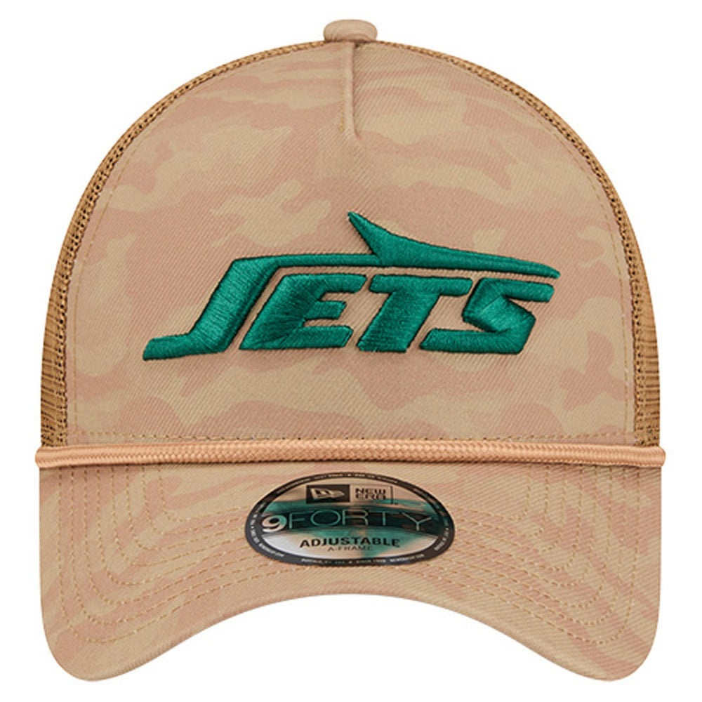 New York Jets New Era Wheat Camo 9FORTY Adjustable Hat - Tan on sale