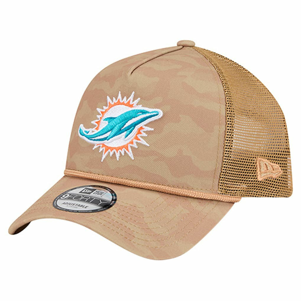 Miami Dolphins New Era Wheat Camo 9FORTY Adjustable Hat - Tan cheap