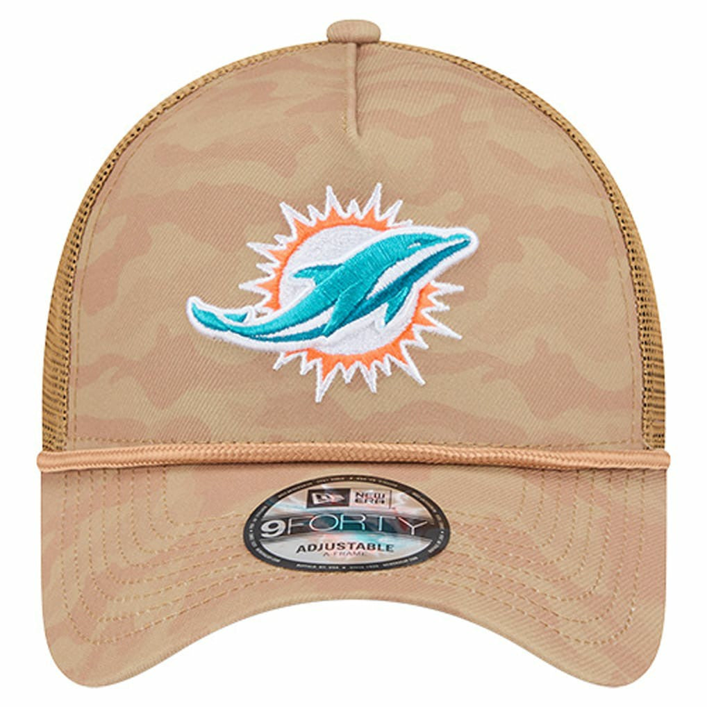 Miami Dolphins New Era Wheat Camo 9FORTY Adjustable Hat - Tan cheap