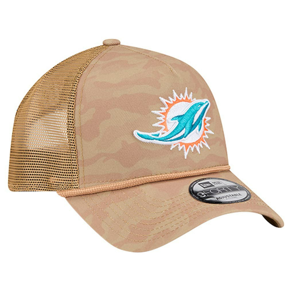 Miami Dolphins New Era Wheat Camo 9FORTY Adjustable Hat - Tan cheap