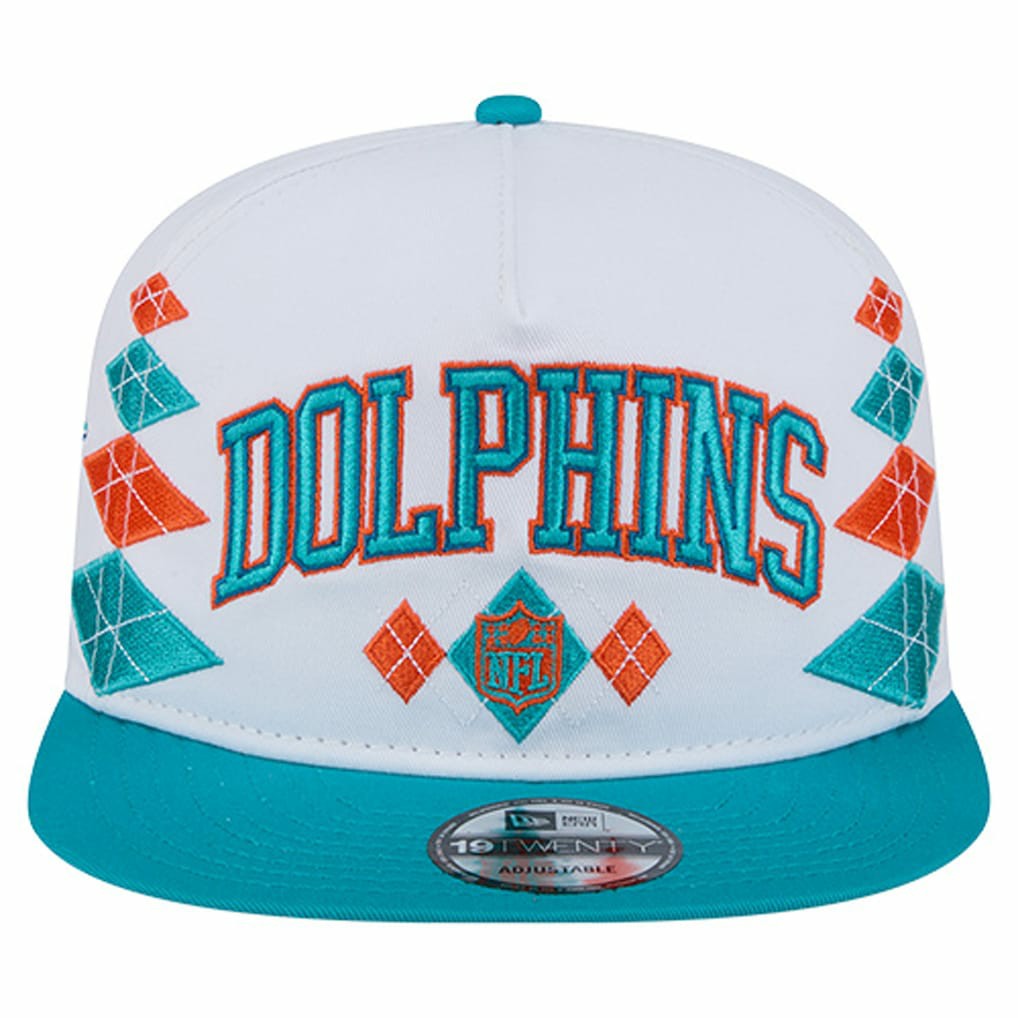 Miami Dolphins New Era Argyle 19TWENTY Adjustable Hat - White outlet