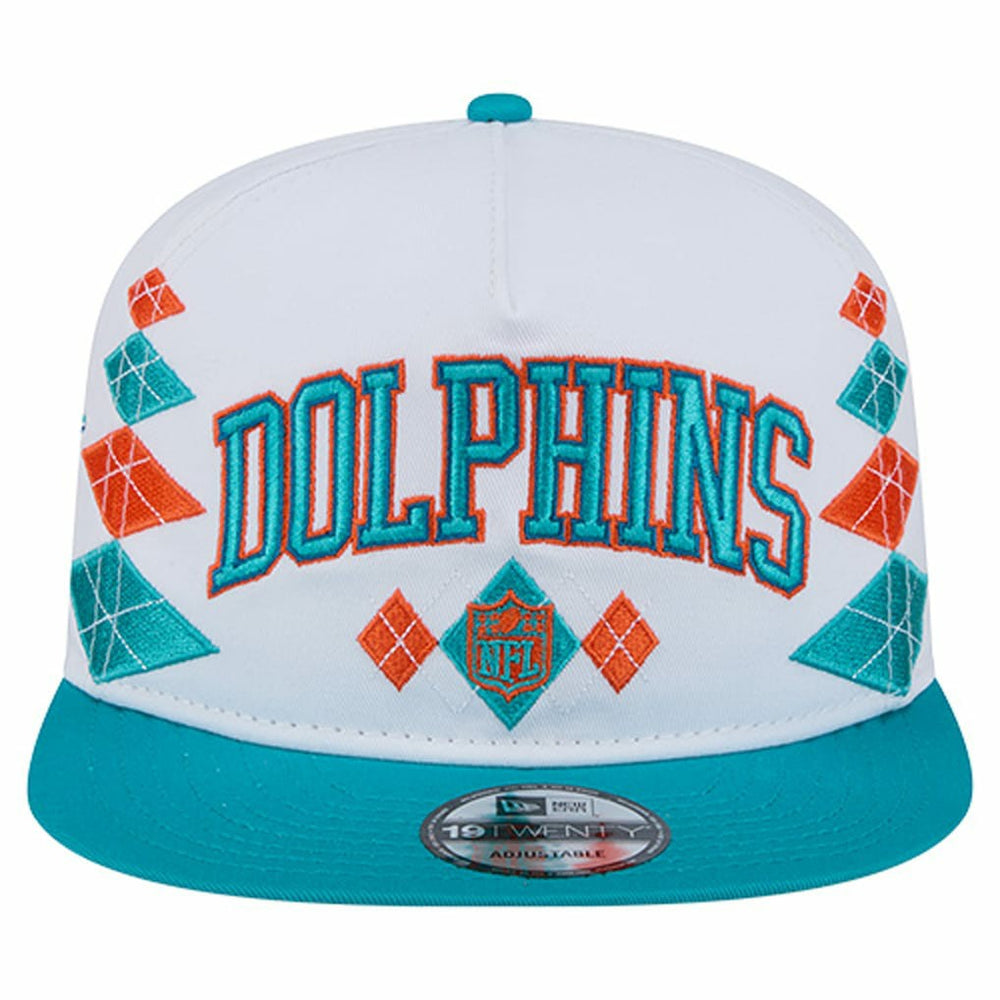 Miami Dolphins New Era Argyle 19TWENTY Adjustable Hat - White outlet