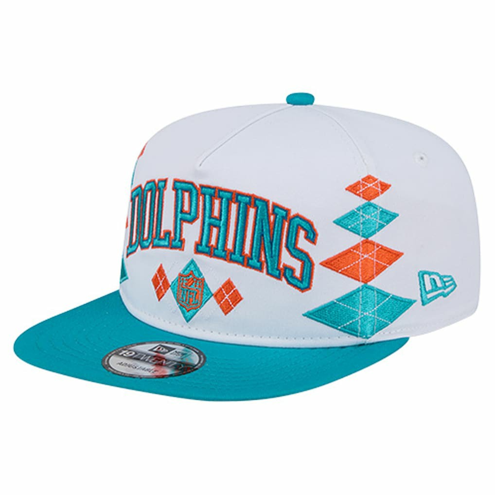 Miami Dolphins New Era Argyle 19TWENTY Adjustable Hat - White outlet