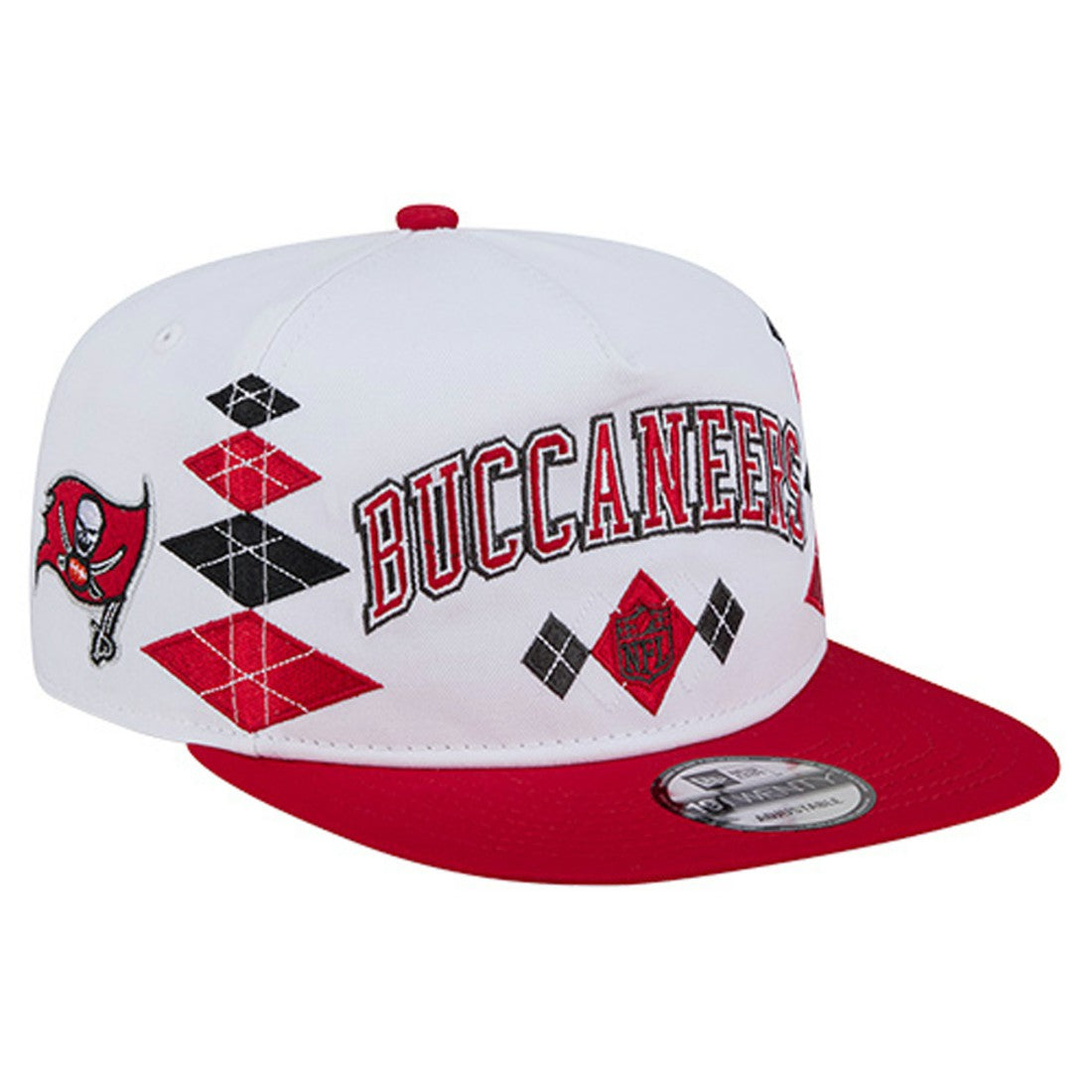 Tampa Bay Buccaneers New Era Argyle 19TWENTY Adjustable Hat - White discount