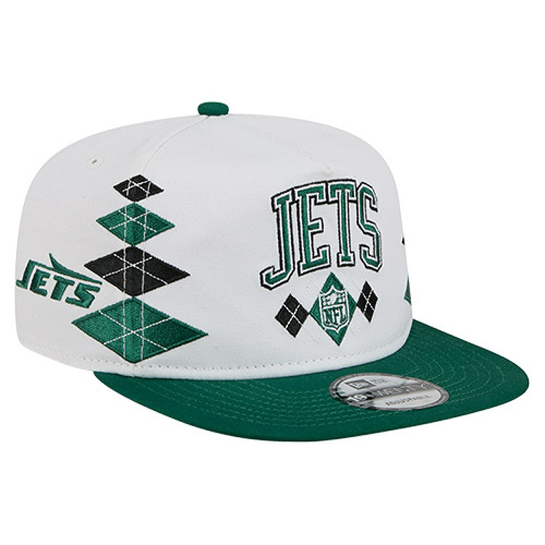 New York Jets New Era Argyle 19TWENTY Adjustable Hat - White cheap