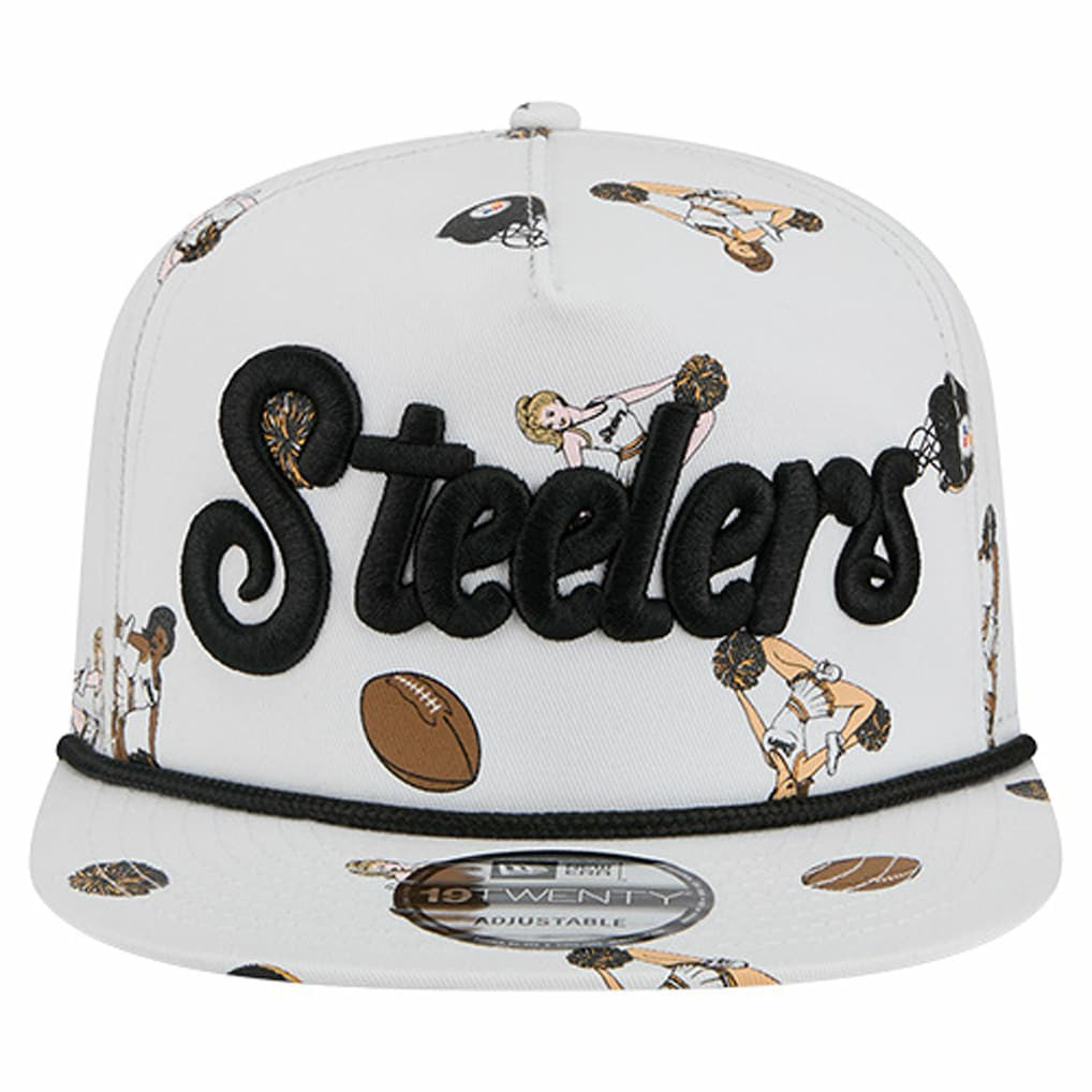 Pittsburgh Steelers New Era Team Cheer 19TWENTY Snapback Hat - White on sale