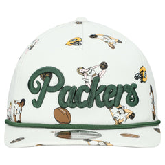 Green Bay Packers New Era Team Cheer 19TWENTY Snapback Hat - White online
