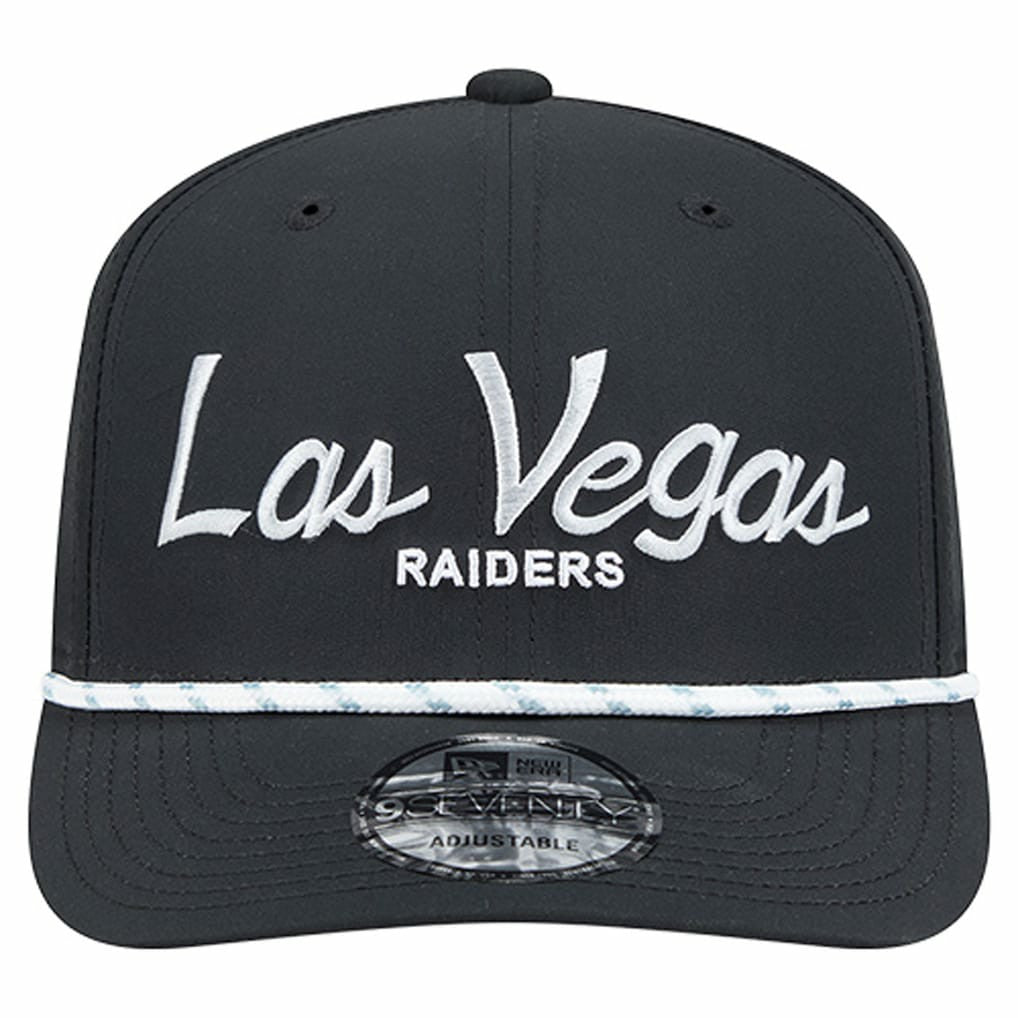 Las Vegas Raiders New Era Script 9SEVENTY Adjustable Hat - Black for sale