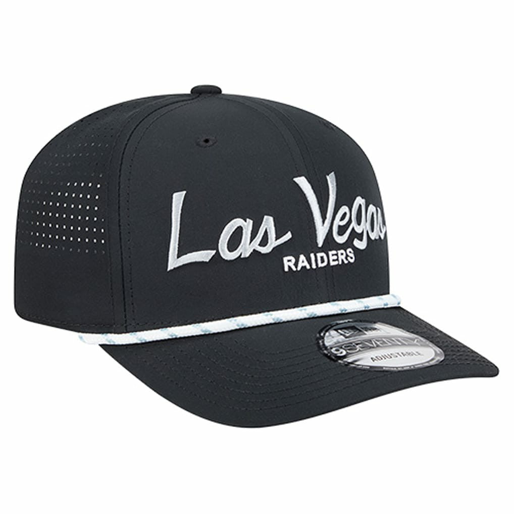 Las Vegas Raiders New Era Script 9SEVENTY Adjustable Hat - Black for sale