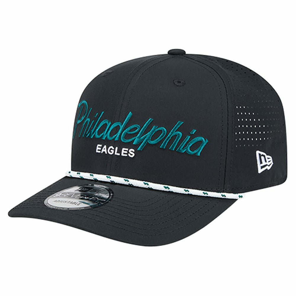 Philadelphia Eagles New Era Script 9SEVENTY Adjustable Hat - Black discount