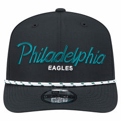 Philadelphia Eagles New Era Script 9SEVENTY Adjustable Hat - Black discount